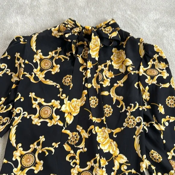 Veronica Beard black and gold blouse, size 0 - Picture 6 of 7
